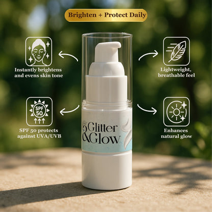 2 - in - 1 Day Cream – Brighten + Protect Daily - Glitter and Glow