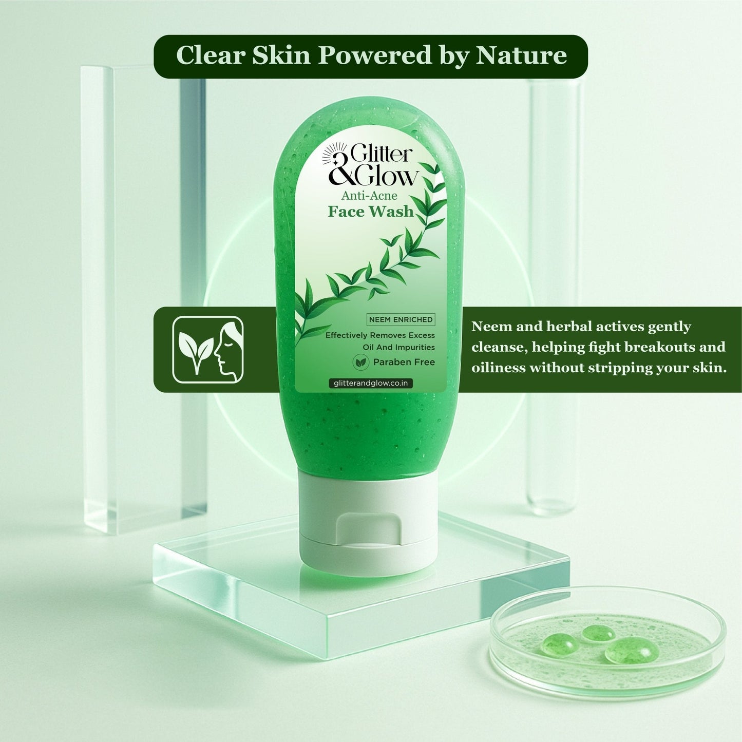 Anti - Acne Face Wash – Neem Enriched - Glitter and Glow