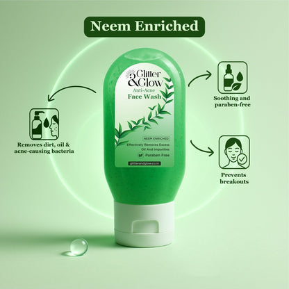 Anti - Acne Face Wash – Neem Enriched - Glitter and Glow