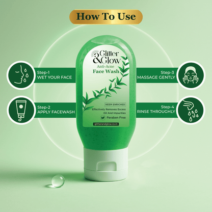 Anti - Acne Face Wash – Neem Enriched - Glitter and Glow
