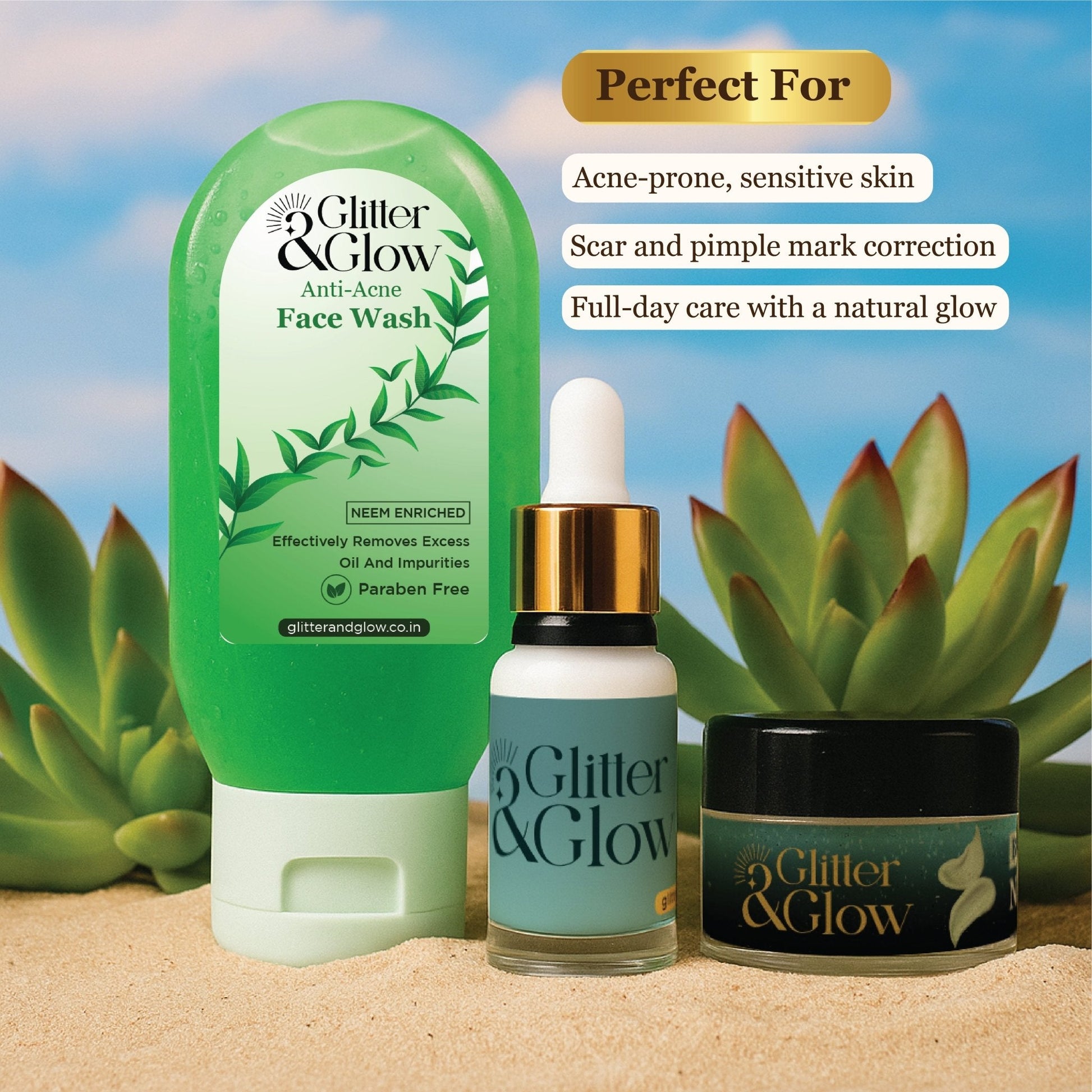 Anti - Acne & Glow Kit - Glitter and Glow