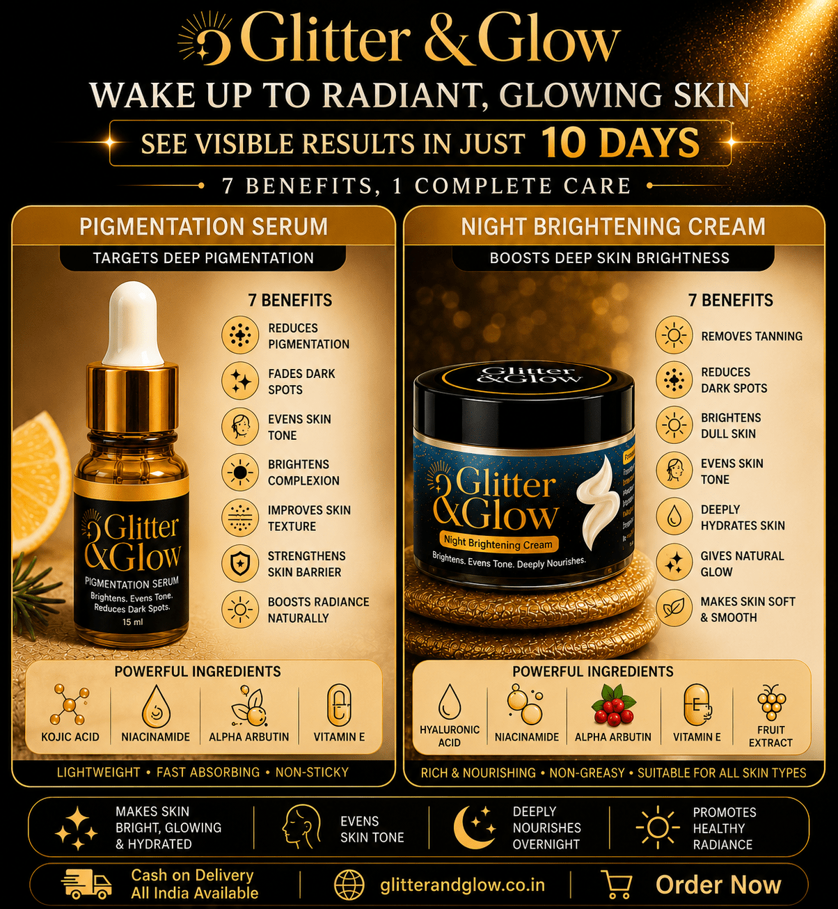 BIG Bridal Cream & BIG Spot Serum Combo - Glitter & Glow