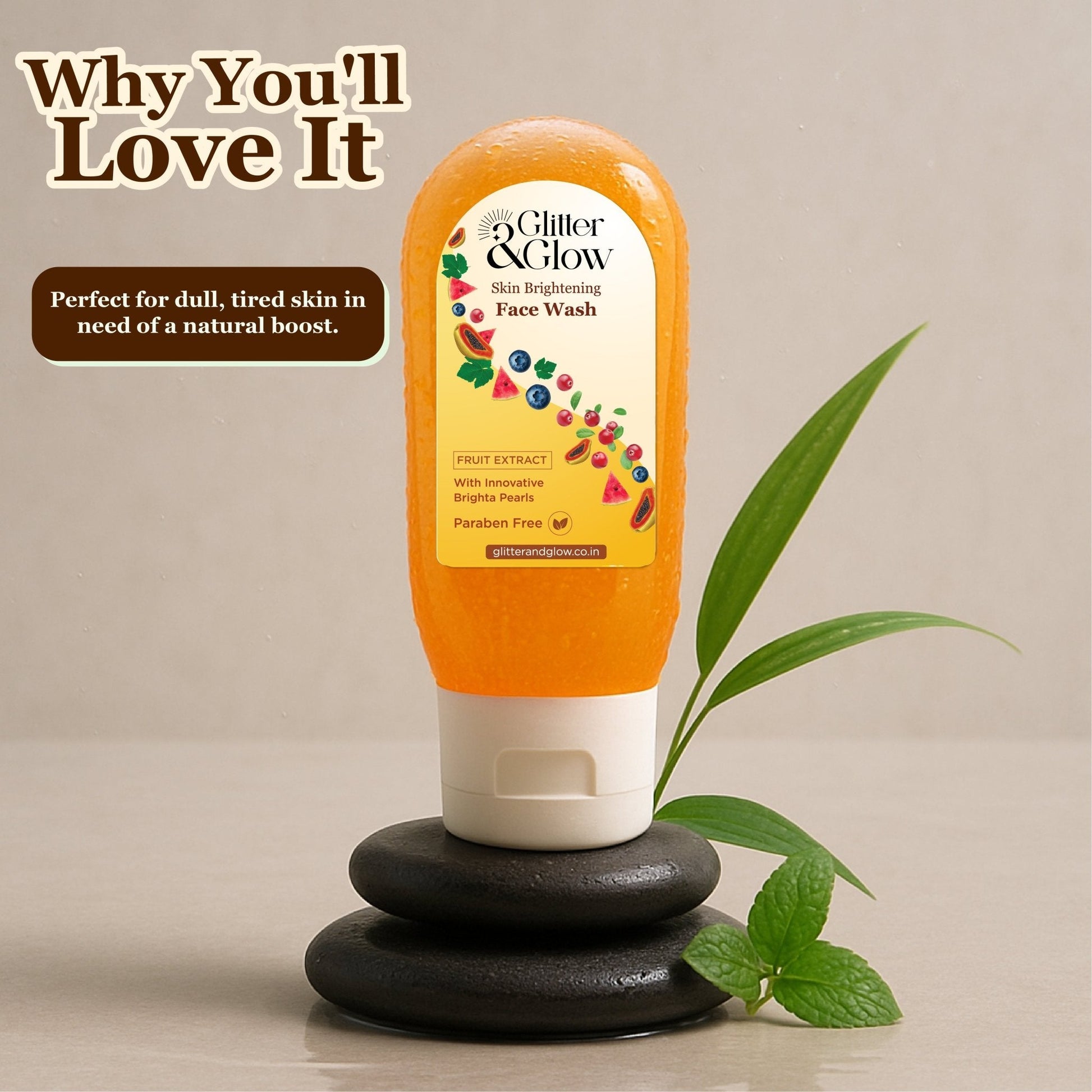 Brightening Face Wash – Fruit Extract - Glitter and Glow