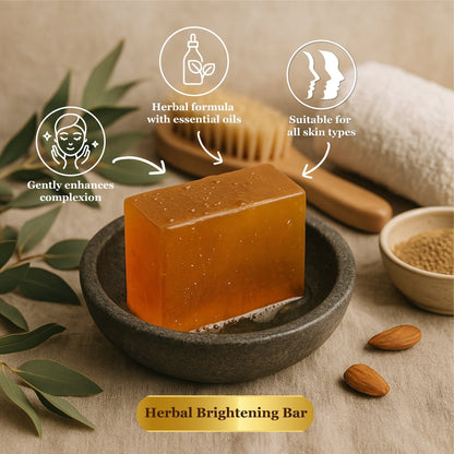 Kesar Saffron Glow Soap – Herbal Brightening Bar - Glitter and Glow