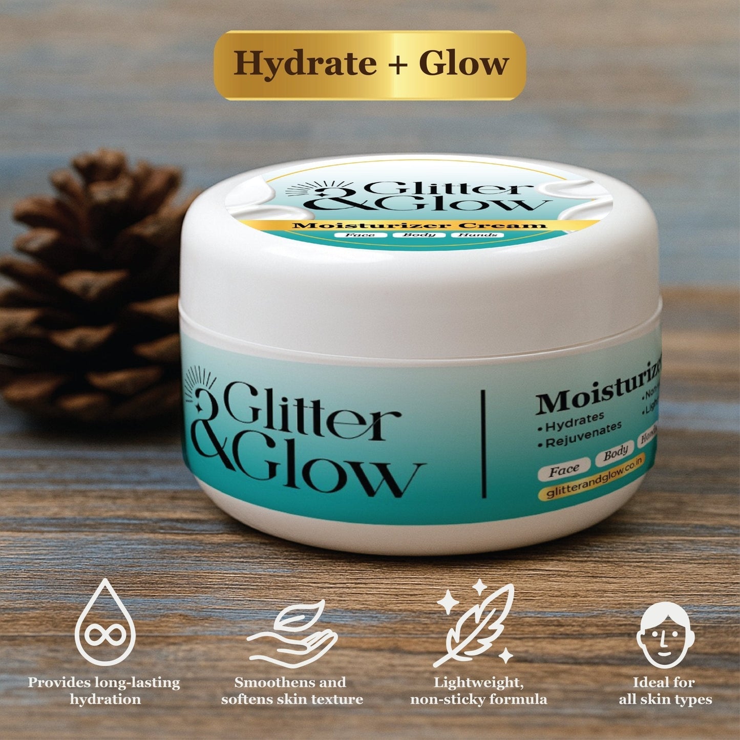 Moisturizer Cream - Glitter and Glow