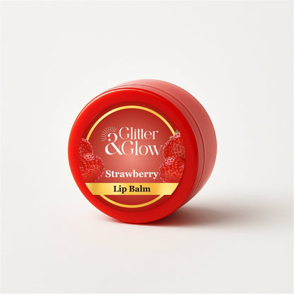 Strawberry Lip Balm – Juicy Hydration - Glitter and Glow