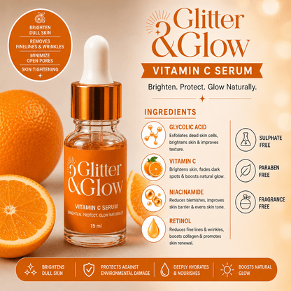 Vitamin-C Brightening Serum – Revive Dull Skin - Glitter & Glow